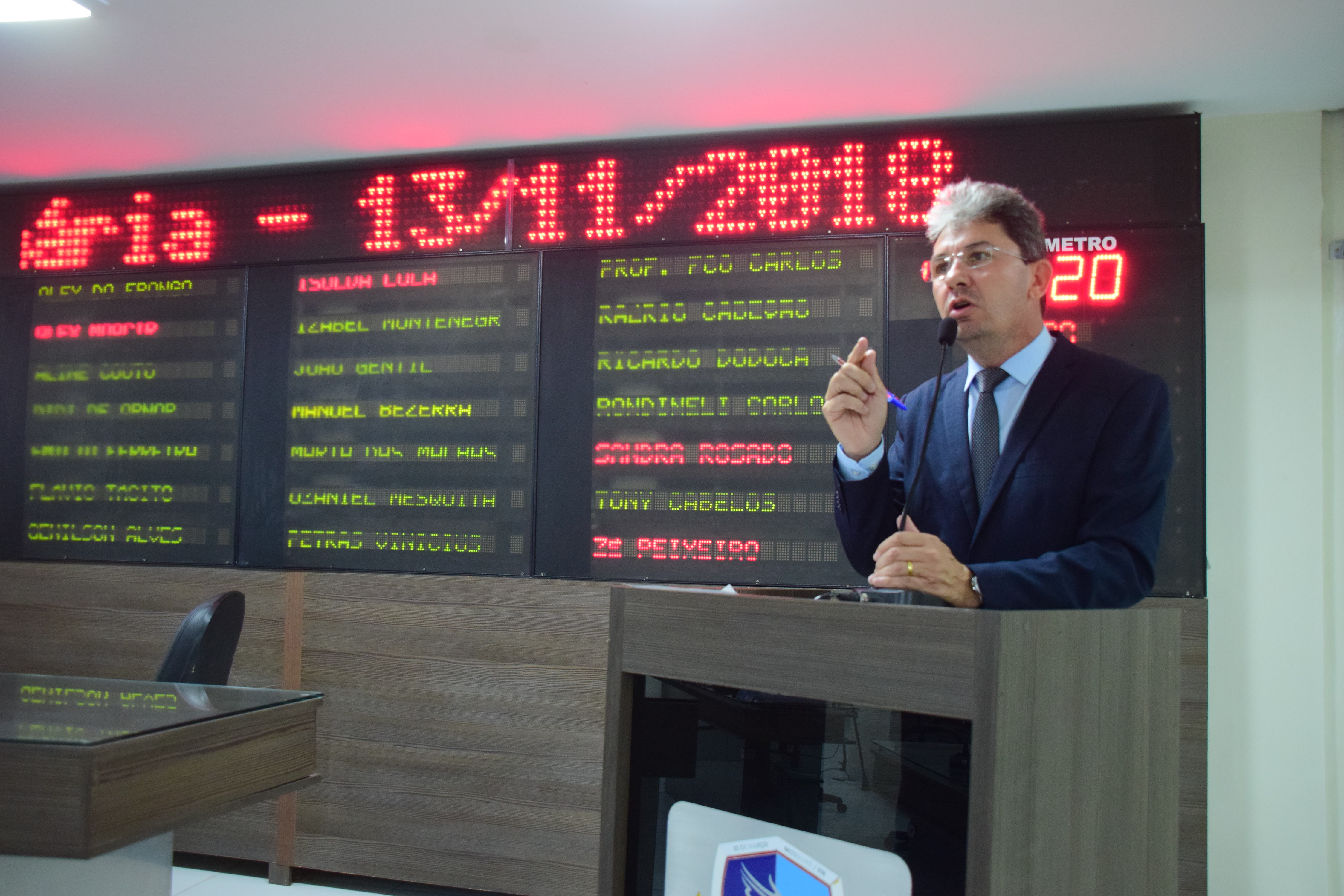 Abastecimento é tema em pronunciamento de Ozaniel Mesquita