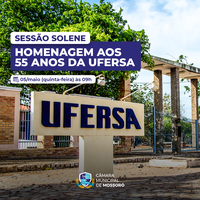 Câmara de Mossoró faz homenagem aos 55 anos da UFERSA