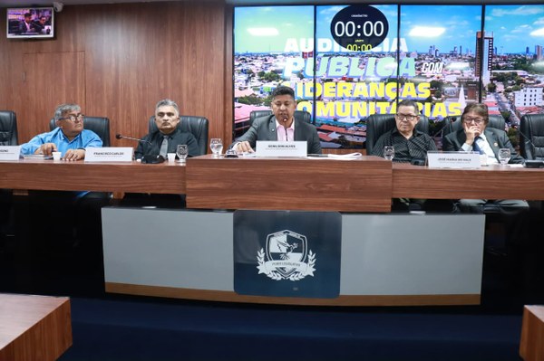 Câmara realiza audiência pública com lideranças comunitárias para ouvir demandas dos bairros