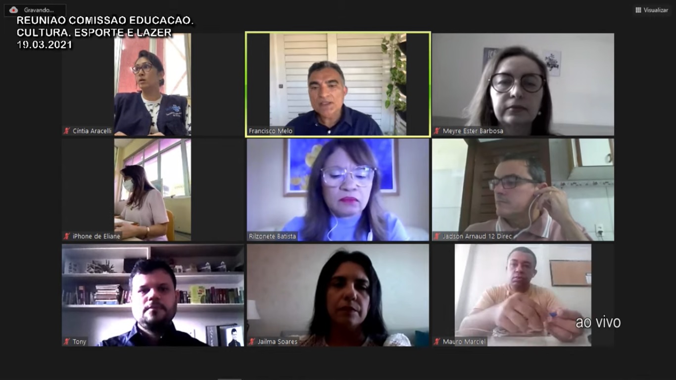 Comissão de Educação, Cultura, Esporte e Lazer realiza reunião para debater educação durante a pandemia