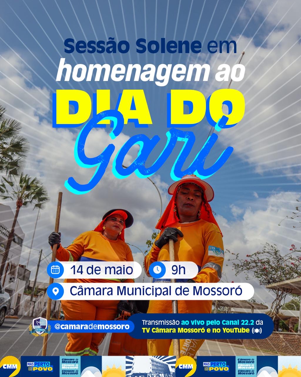 Garis serão homenageados com sessão solene na Câmara de Mossoró 