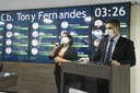 Vereador Tony Fernandes comemora aprovação de projeto de paridade de gênero na PM